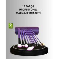 12’li Makyaj Fırça Seti Fondöten Allık Far Karıştırma İçin Tam Uyumlu