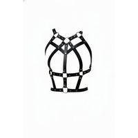 Siyah Kadın Kemer Deri Çoklu Bantlı Vücut Aksesuarı - Brf1085