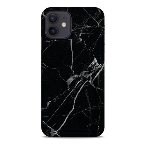 Mermer Desenli (17) Tema Tasarım Kılıf Siyah Apple iPhone 12 Kılıf