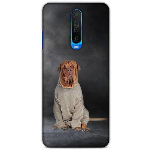 Xiaomi Redmi K30 5G Kılıf Köpek Kıyafetleri (29) Arka Koruma Kılıfı Fransız Mastifi Kazak