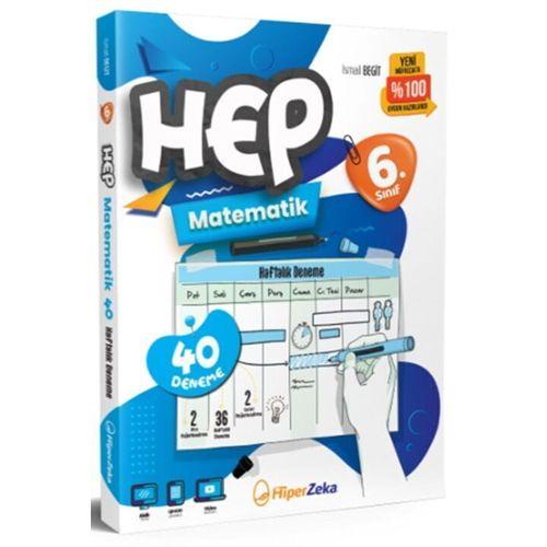 6. Sınıf Haftalık HEP Matematik 40 Deneme Hiper Zeka