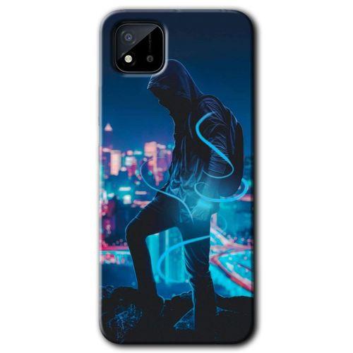 MRCİLETİSİM Realme C11 Kılıf Baskılı Kapak - Spill Boy + 5D Tam Kaplayan Cam