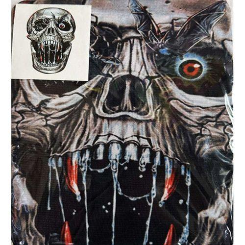 Yüze Yapışan Kafaya Tam Geçmeli Streç Ürpertici Yaratık Maske Bez Maske Model 14