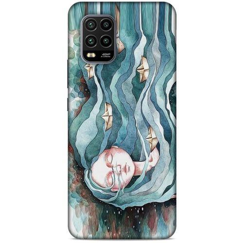 Xiaomi Mi 10 Lite Kılıf Depresyon (45) Liquid Air Kılıf Bordo Gri