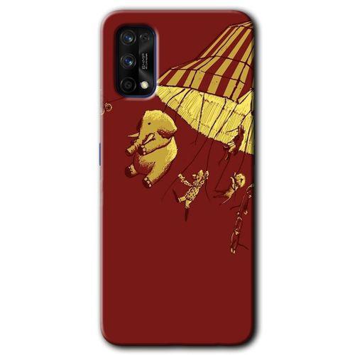 MRCİLETİSİM Realme 7 Pro Kılıf Baskılı Kapak - Zoo + 5D Tam Kaplayan Cam