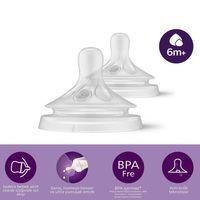 Philips Avent Philips Avent Doğal Tepkili Natural Response 2'Li Biberon Emziği No:6 6+ Ay