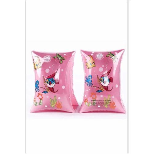 Hayvan Desenli Pembe Üçgen 3-6 Yaş İçin Yüzme Deniz Kolluğu