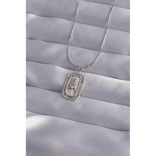 316L Çelik Zincir Gümüş Renk Zirkon Taşlı Tarot Kolye