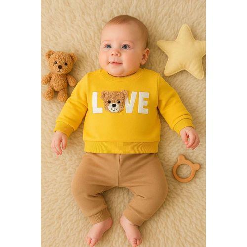 Bear Love Nakışlı % 100 Pamuklu 2'li Erkek Takım