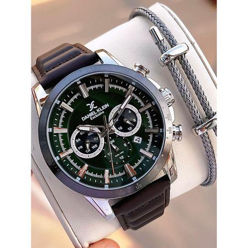 Daniel Klein Deri Kordon İç Kadran Fonksiyonları Aktif 3 Atm Suya Dayanıklı Erkek Kol Saati E14006-4