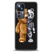 Xiaomi Mi 12T Pro Kılıf HD Baskılı Kılıf - Ayı ve İskeleti + Tam Ekran Koruyucu