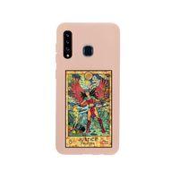 Samsung A20s Justice Valkryie Premium Silikonlu Pembe Telefon Kılıfı