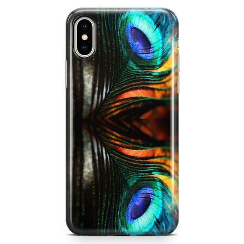 Apple iPhone XS Kılıf Peacock Arka Kapak Koruma Desenli Full Koruyucu