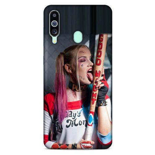 Samsung Galaxy M40 Uyumlu Kılıf Harley Quinn (23) Ultra Koruma Kılıfı Kırmızı-menekşe