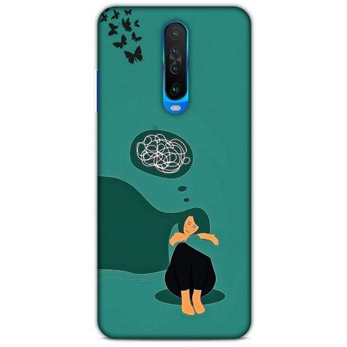 Xiaomi Redmi K30 5G Kılıf Depresyon (11) Tam Koruma Siyah Gri