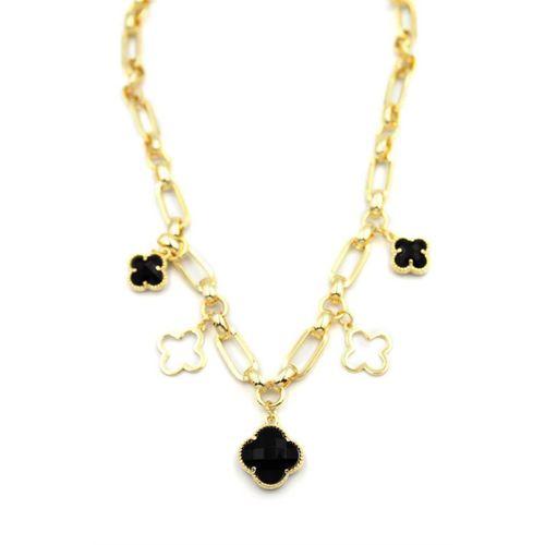 Vc Yonca Kolye - Siyah