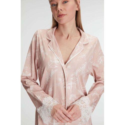 Cotton Modal Uzun Kol Gecelik