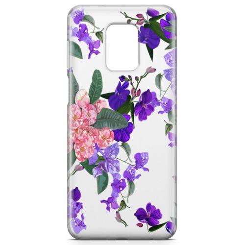 Xiaomi Redmi Note 9s Kılıf Begonvil Çiçeği Arka Kapak Koruma Desenli Full Koruyucu