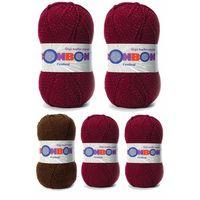 5 Adet Festival Simli Örgü İpi Yünü Renk No:220