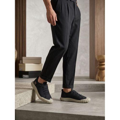 BA0248 BOA Siyah Bej Taban Esnek Bağcıklı Ultra Hafif Nefes Alan Sneaker Ayakkabı