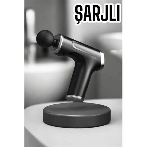 4 Başlıklı Darbeli Şarjlı Masaj Aleti Tabancası Kablosuz