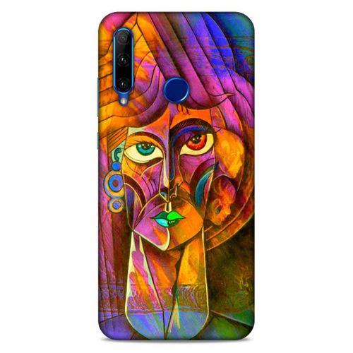 Lopard Huawei Y6P Uyumlu Kılıf Sürreal Yüzler ♀ (50) Shockproof Kılıf Desenli