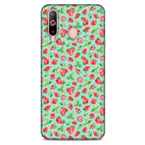 Frutix Çilek 02 Samsung Galaxy A60 Kılıf Desenli Silikon