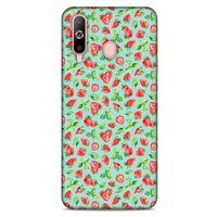 Frutix Çilek 02 Samsung Galaxy A60 Kılıf Desenli Silikon