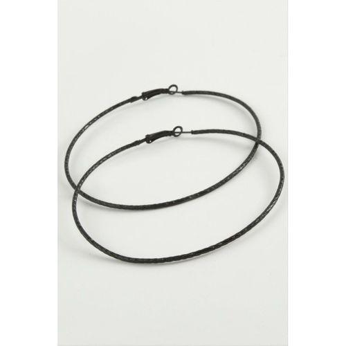 Zikzak Desenli Metal Halka Küpe 8-9-10 cm