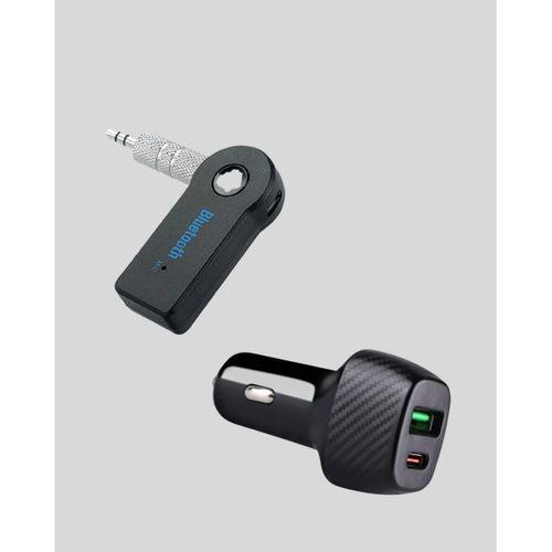 Bluetooth Aux Çevirici Ve Pd Destekli Araç Şarj Cihazı 2’li Set