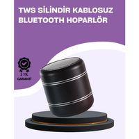 Silindir Tasarım Mini Bluetooth Hoparlör 10m Çekim Güçlü Bas Ve Mikrofonlu