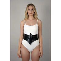 Siyah Kadın Kemer Kalın Korse Zımbalı Bel Aksesuarı - Brf1087