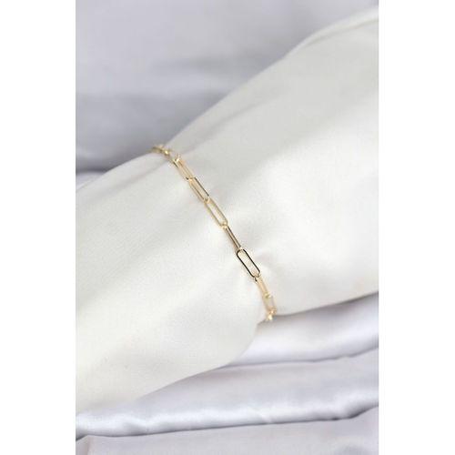 CM 14K Gold Renk Ataç Zincir Model Kadın Bileklik