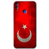 Honor 8c Kılıf HD Desen Baskılı Arka Kapak + Temperli Cam - Albayrak