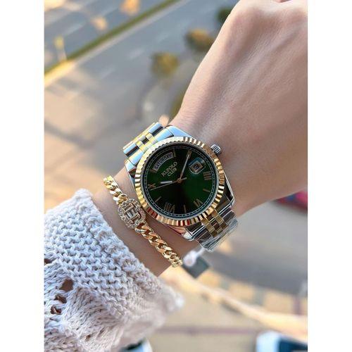 Jg.Polo Club Çelik Kasa & Kordon Kararma Ve Renk Atma Yapmaz Kadın Kol Saati+Bileklik JG02637.4