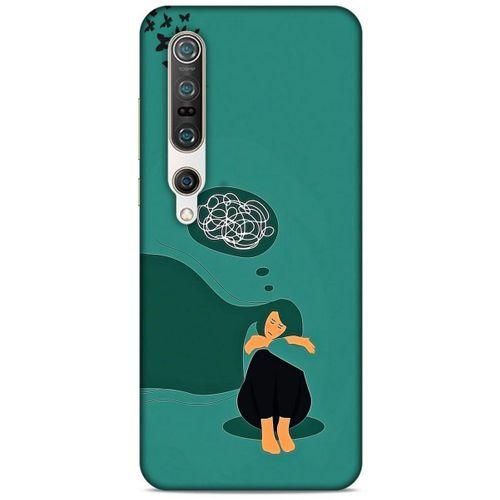 Xiaomi Mi 10 Pro Kılıf Depresyon (11) Tam Koruma Siyah Gri