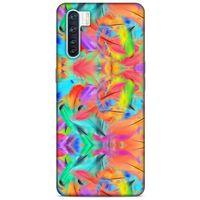 Oppo A91 Kılıf Desenli Özel Seri Tüyler (32) Soft Silikon Kılıf