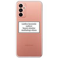 Galaxy M23 Kılıf HD Yazı Baskılı Silikon Arka Kapak - Yazı 14