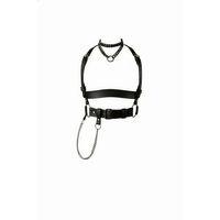 Siyah Kadın Kemer Zincir Detaylı Deri Vücut Aksesuarı - Brf1266