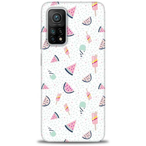 Xiaomi Mi 10T Kılıf HD Baskılı Kılıf - Dondurma ve Karpuz + Tam Ekran Koruyucu