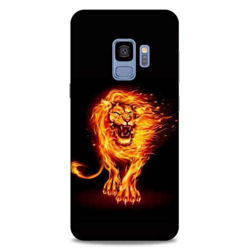 Lopard Samsung Galaxy S9 Uyumlu Kılıf FireX (20) Koruyucu Kılıf Ateşli Aslan