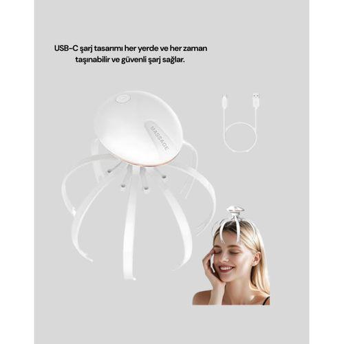 Taşınabilir Elektrikli Kafa Masaj Cihazı Sessiz Motor ve Ergonomik Tasarım