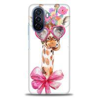 Tecno Pova Neo 2 Kılıf HD Baskılı Kılıf - Gözlüklü Zürafa + Tam Ekran Koruyucu