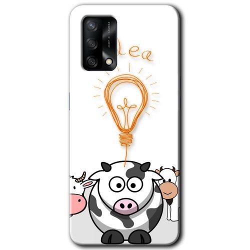 Oppo A54 HD Baskılı Kılıf + 9D Tam Ekran Koruyucu - İdea Lamp
