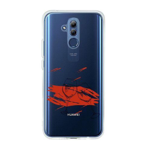 Huawei Mate 20 Lite Spilled Wine Premium Şeffaf Silikon Kılıf