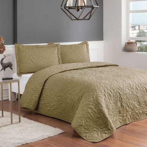 Polyester Gala Yatak Örtüsü Seti Gold Tek Kişilik