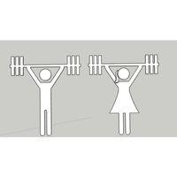 Erkek Kadın Fitness Tuvalet Tabelası (Bu ürün Sadece Plastik parçadır - Almadan Önce Soru Sorabilirsiniz)