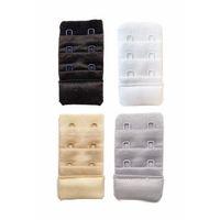 4 Adet Agraf Sütyen Uzatma Kopçası 3 Sıra / 2 Kanca Siyah Beyaz Ten Gri