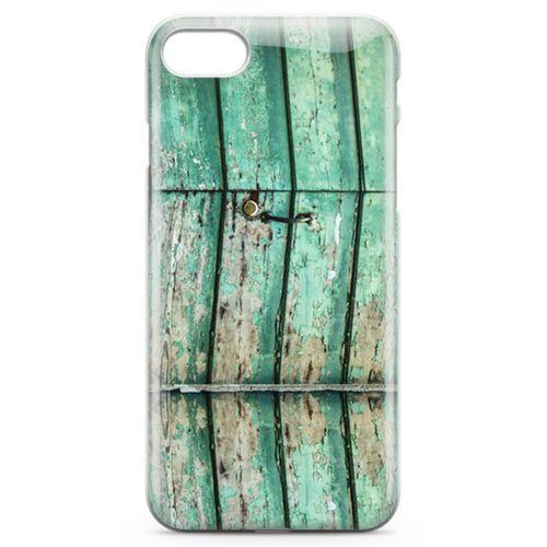 Apple iPhone 7 Kılıf Yeşil Tahta Kapı Arka Kapak Koruma Desenli Full Koruyucu