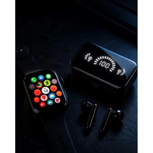 Şık Tasarımlı Akıllı Saat Ve Bluetooth Kulaklık Seti Suya Dayanıklı Ve Çok Fonksiyonlu